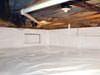 A crawl space moisture barrier installed in Chilliwack