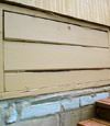 an old-fashioned crawl space door in Hope about to be replaced