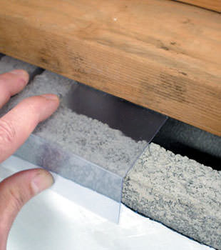 Block wall clear covering for wet crawl spaces in Mission
