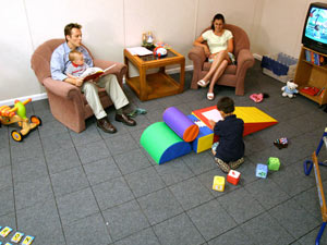 Waterproof basement flooring installed in a family room in Abbotsford, British Columbia